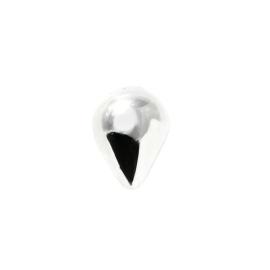 Pendientes de botón con forma de gota de oro blanco de 10 quilates