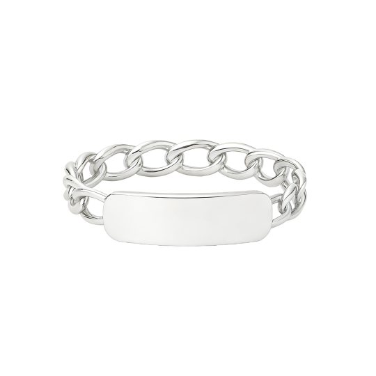 Anillo de oro blanco de 10 quilates grabable para padre e hija, padre e hijo y padre.