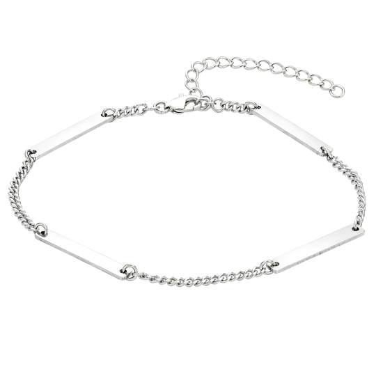 Pulsera de identificación para hombre, grabable en oro blanco de 10 quilates, con inscripciones para padre, hija, hijo, padres, hijos y niños.