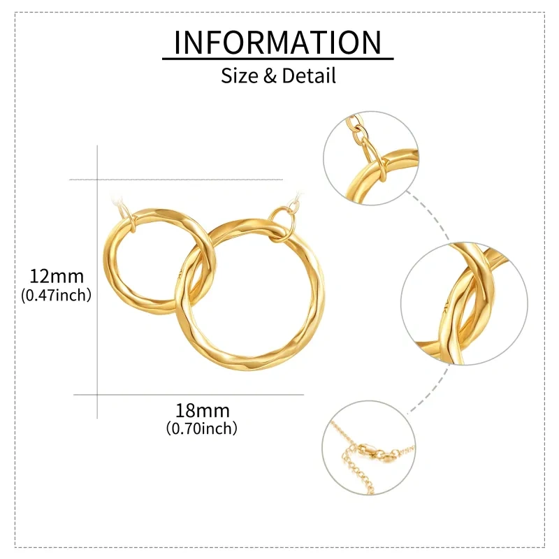 Collier pendentif bague génération en or blanc 14 carats-5