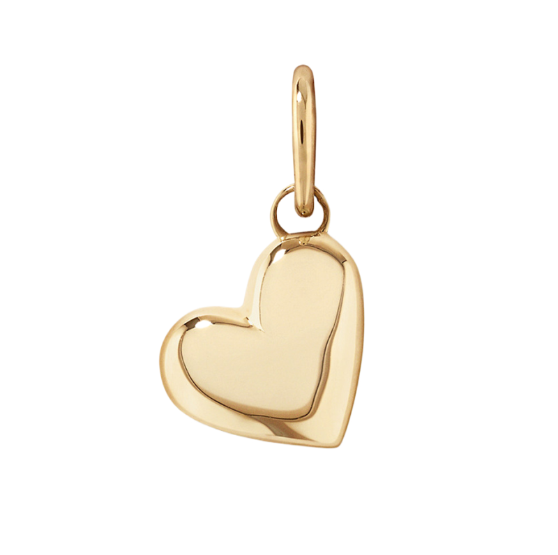 Colgantes de corazón de oro de 14 quilates-3