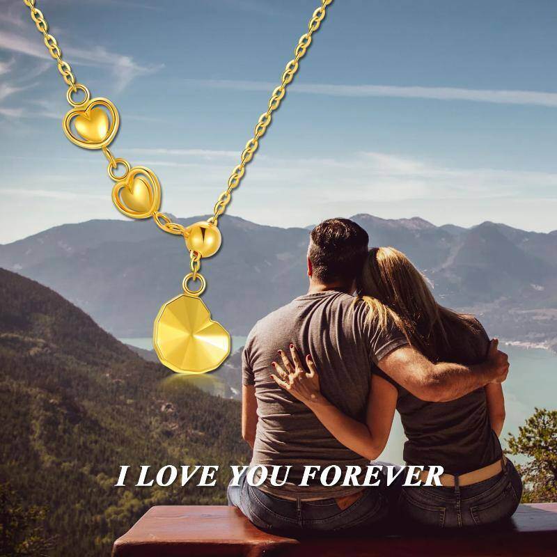 14K Gold Heart Pendant Necklace-6