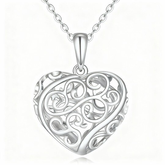 10K witgouden harthangerketting