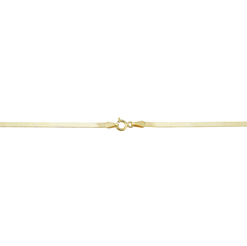 Collar de cadena de espiga de oro de 14 quilates de 2 mm-3