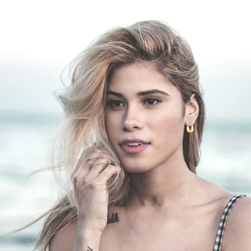 Boucles d'oreilles créoles en or 14 carats-2