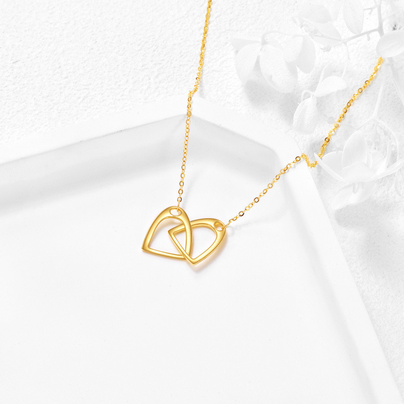 14K Rose Gold Horseshoe Pendant Necklace-4