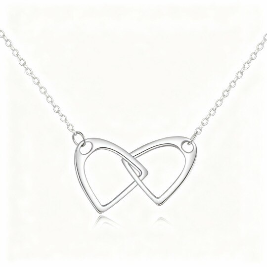 Collar con colgante de herradura de oro blanco de 10 quilates