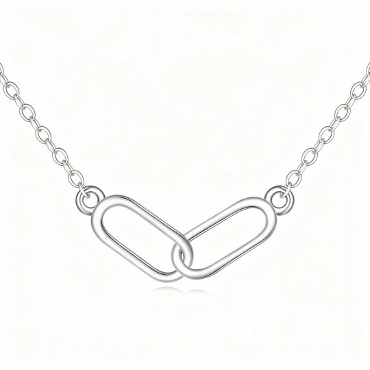 10K White Gold Infinity Symbol Pendant Necklace