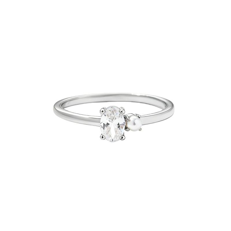 Bague de fiançailles sur mesure en or blanc 10 carats avec diamant de laboratoire de pureté VVS1-VS1, taille 3EX.-16