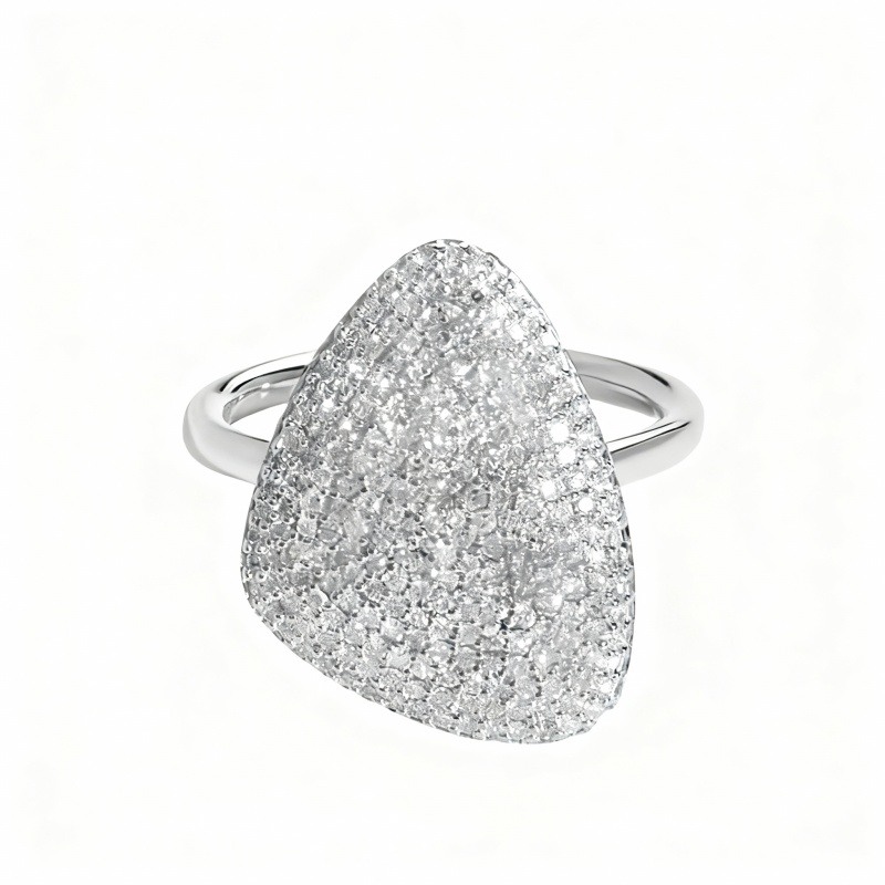 Bague de mariage personnalisée en or blanc 10 carats avec diamant de laboratoire, couleur D, pureté VVS, 3EX-1