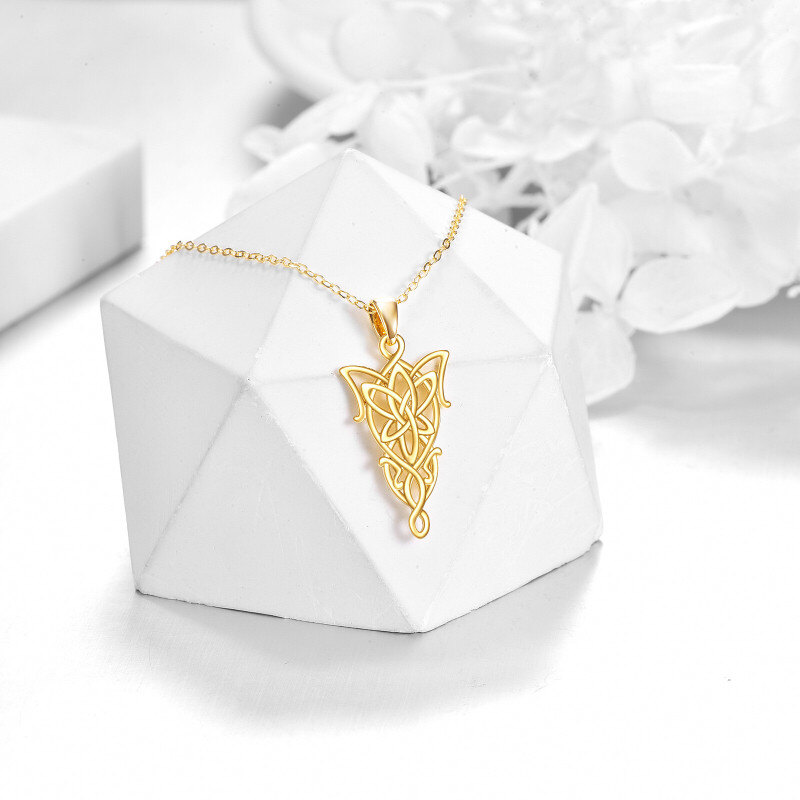 18K White Gold Lord Ring Pendant Necklace-3