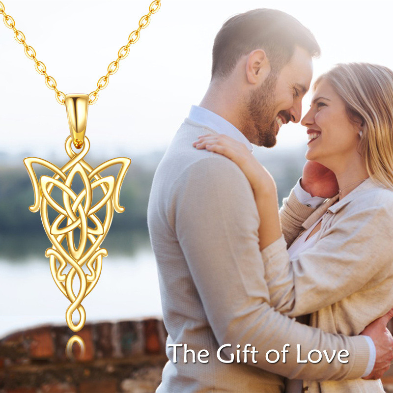 18K White Gold Lord Ring Pendant Necklace-6