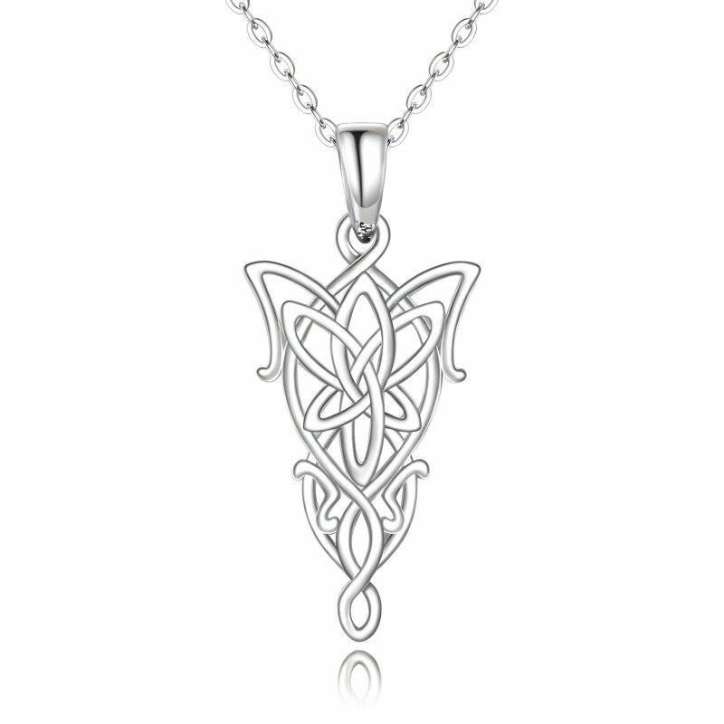 18K White Gold Lord Ring Pendant Necklace-1