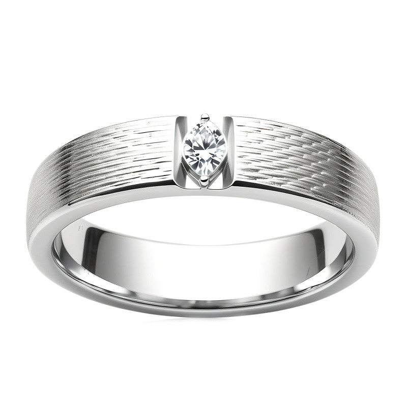 Bague de fiançailles sur mesure en platine plaqué or blanc avec diamants de laboratoire taille marquise, couleur D, pureté VS, 3EX-5