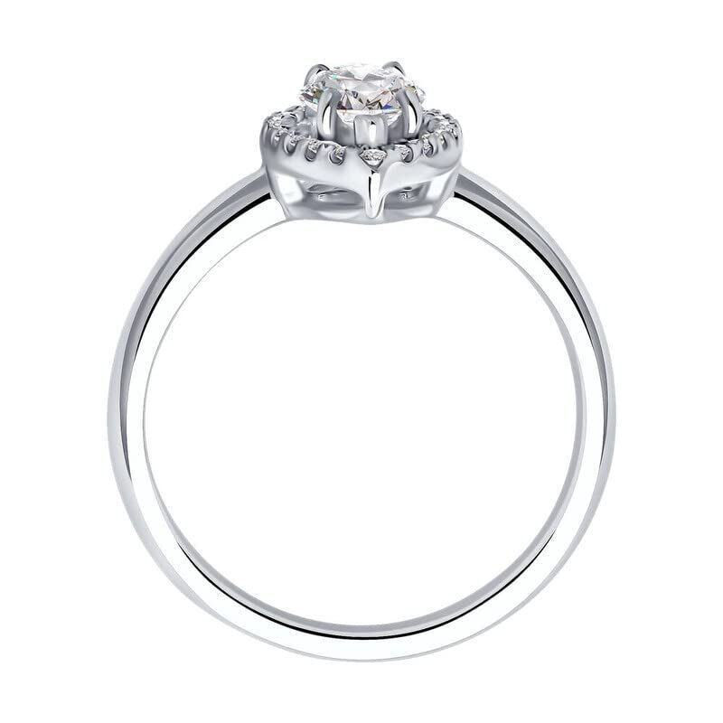 10K Rose Gold 2 CTW Marquise Cut Moissanite Halo Engagement Ring-5