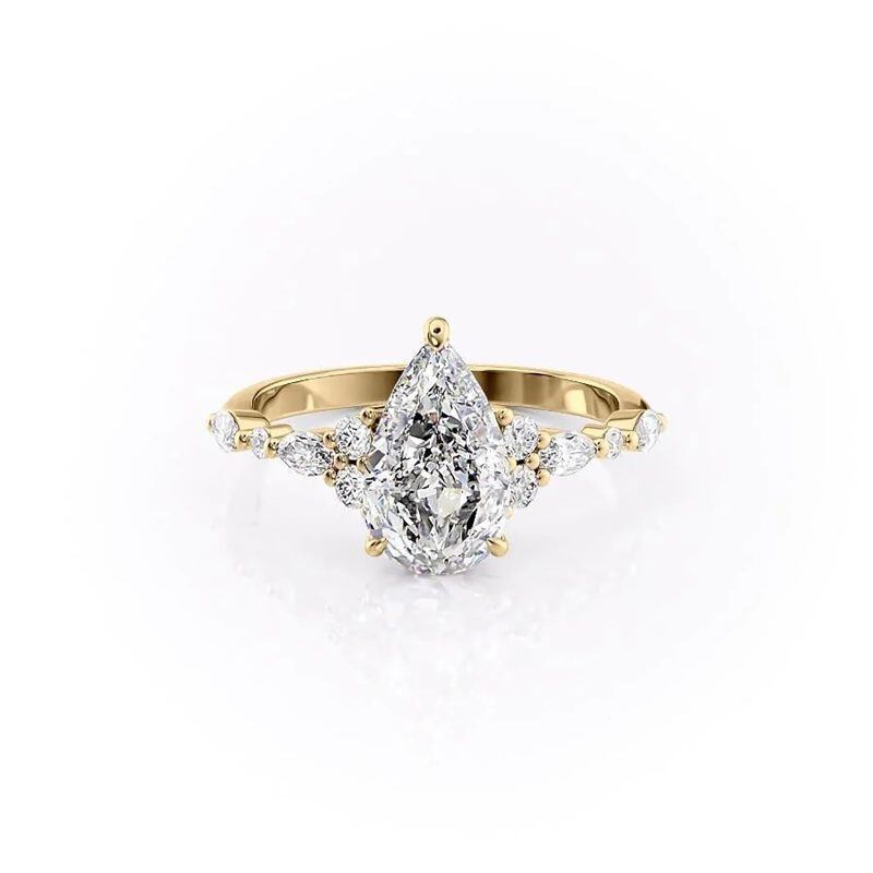 14K Rose Gold Moissanite Engagement Ring-3