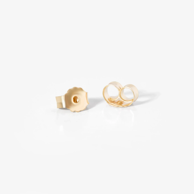 Boucles d'oreilles puces en or blanc 18 carats et moissanite en forme de champignon-3