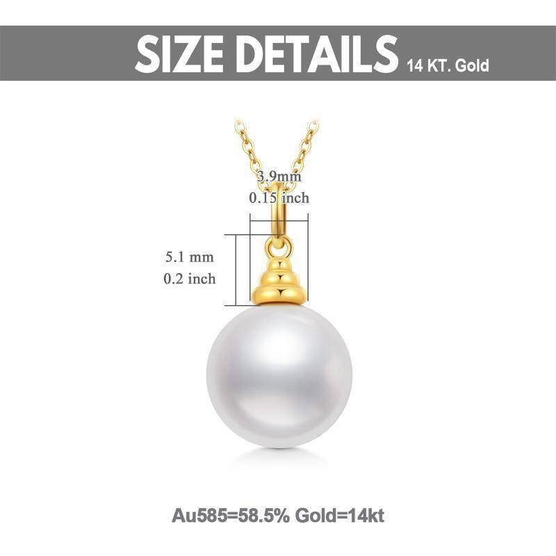 Collar con colgante de pareja de oro blanco de 14 quilates con moissanita y perlas-5