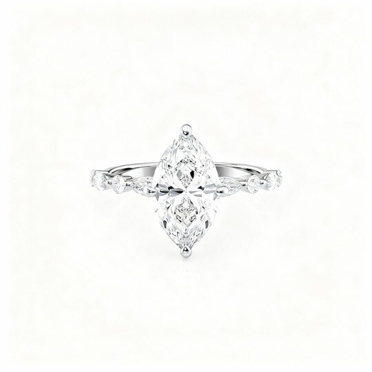 10K White Gold Moissanite Ring
