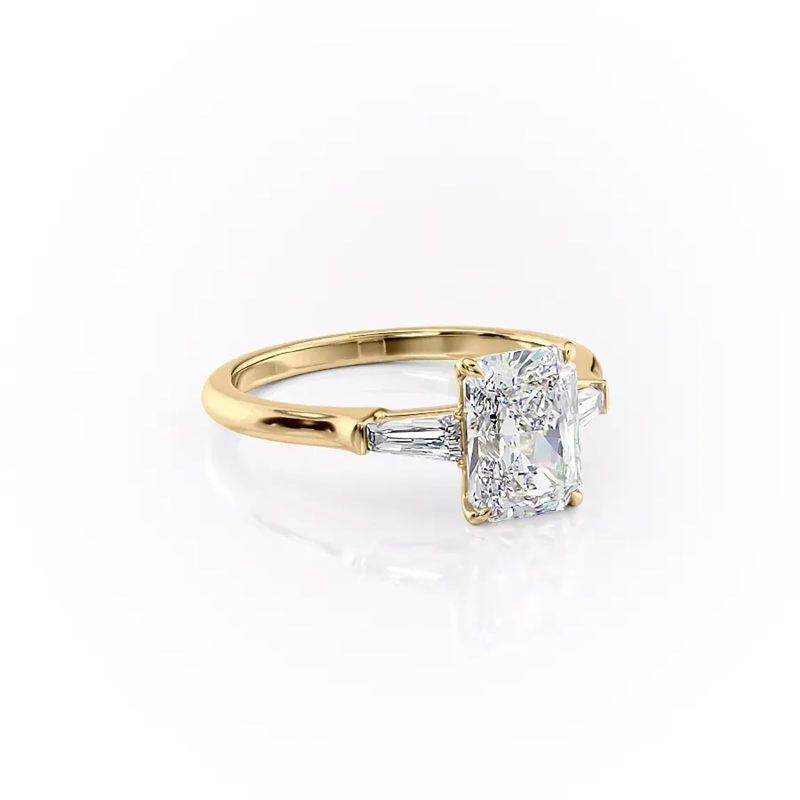 Anillo de oro de 14 quilates con moissanita-3