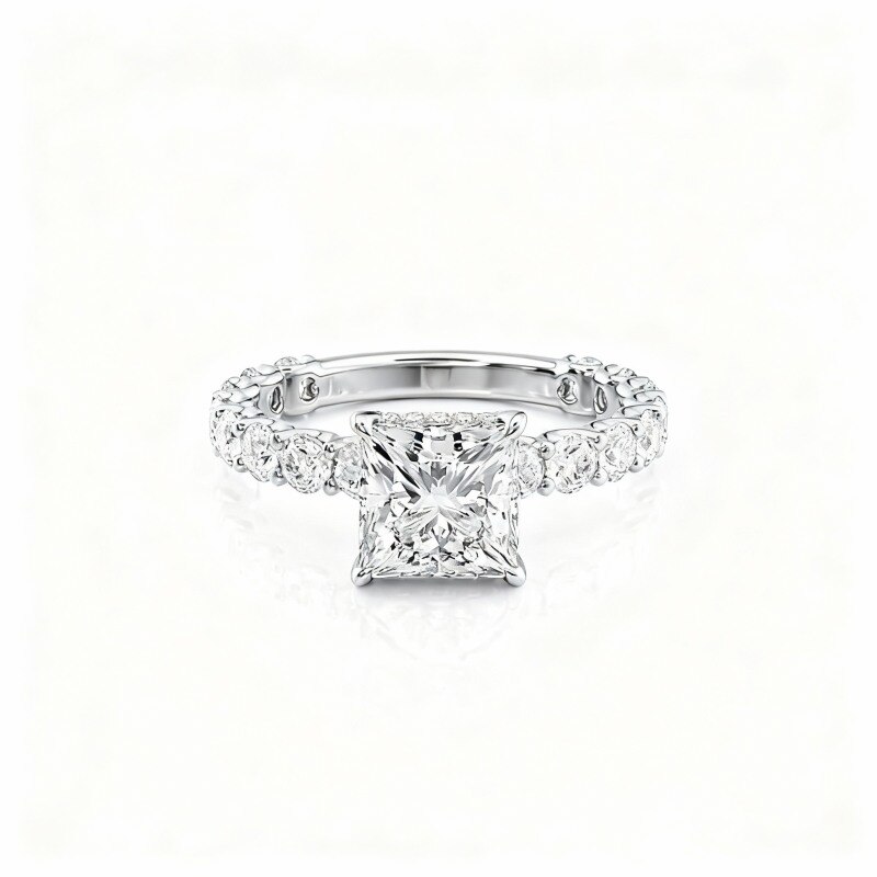 10K White Gold Moissanite Ring-1