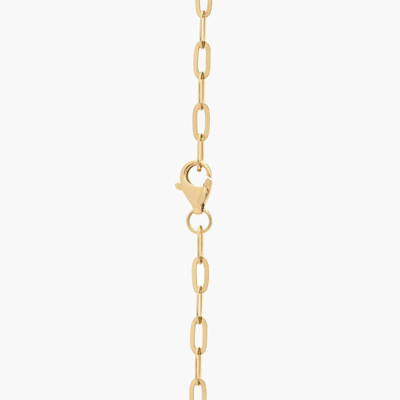 Bracelet trombone en or blanc 10 carats, moissanite et rubis-3