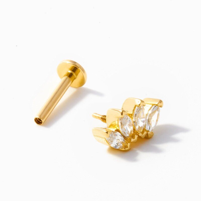 Kolczyki z moissanitem 14K ze złota-3