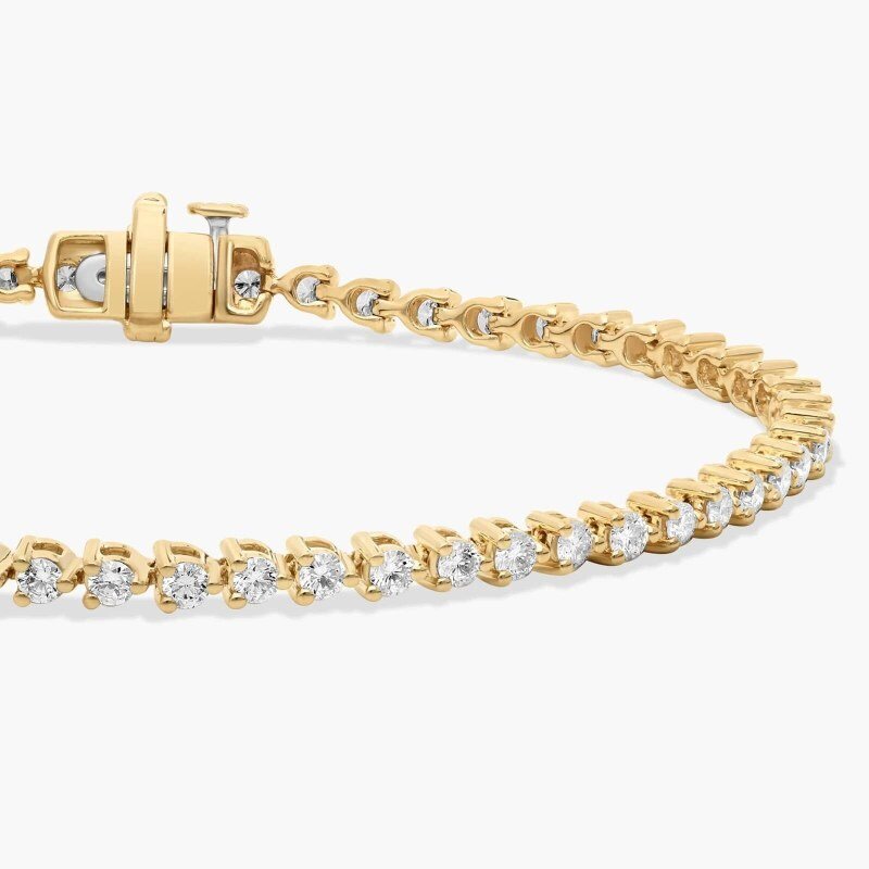 Pulsera de tenis de moissanita y oro de 10 quilates-2