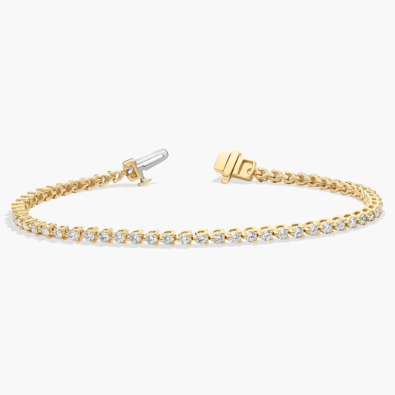 Pulsera de tenis de moissanita y oro de 10 quilates-3