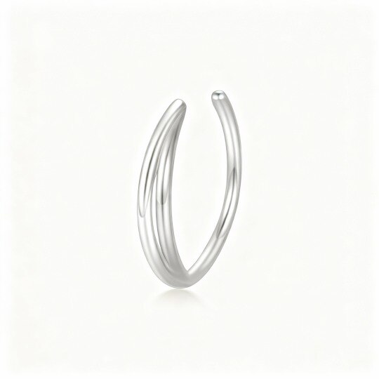 10K White Gold Moon Nose Ring