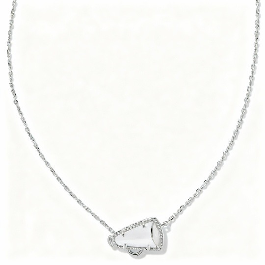 10K White Gold Mother-of-pearl Pendant Necklace