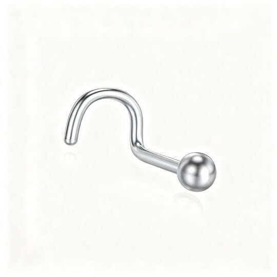 Anillo nasal de oro blanco de 10 quilates