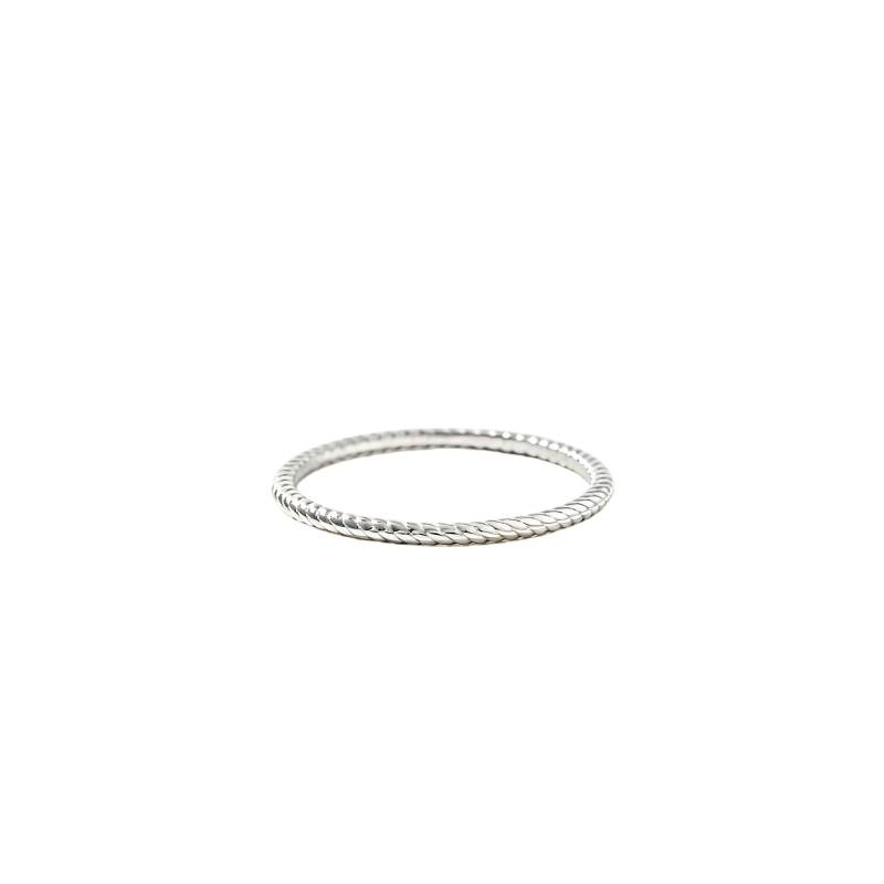 10K White Gold No Stone Ring-12