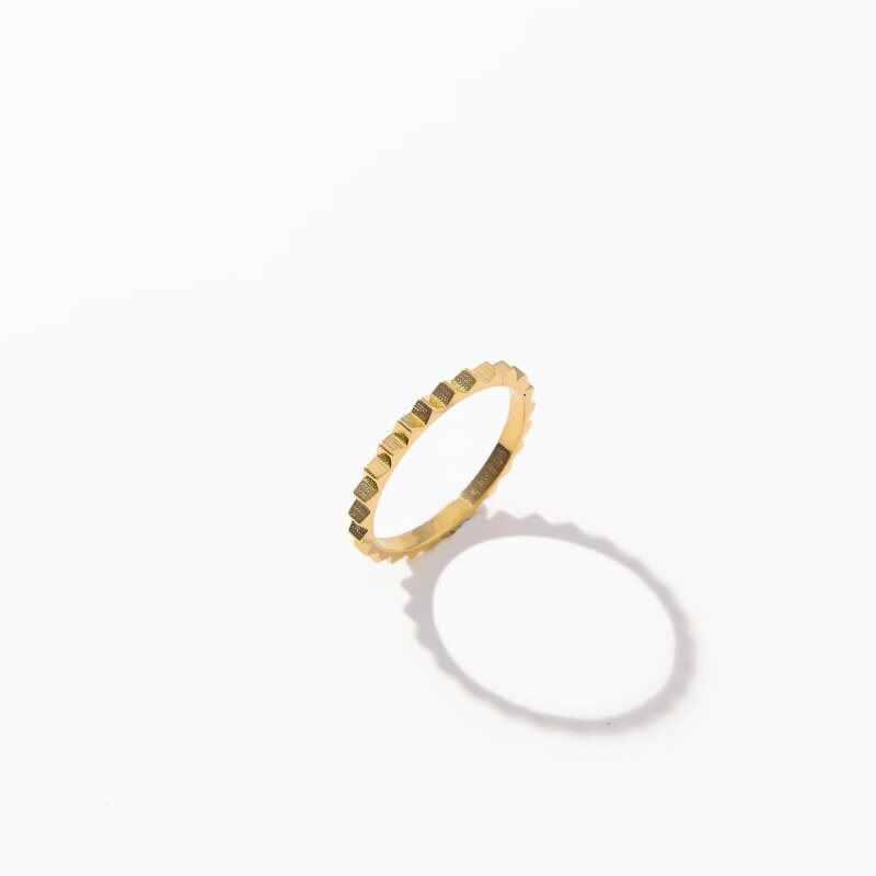 Bague texturée côtelée en or 18 carats-3