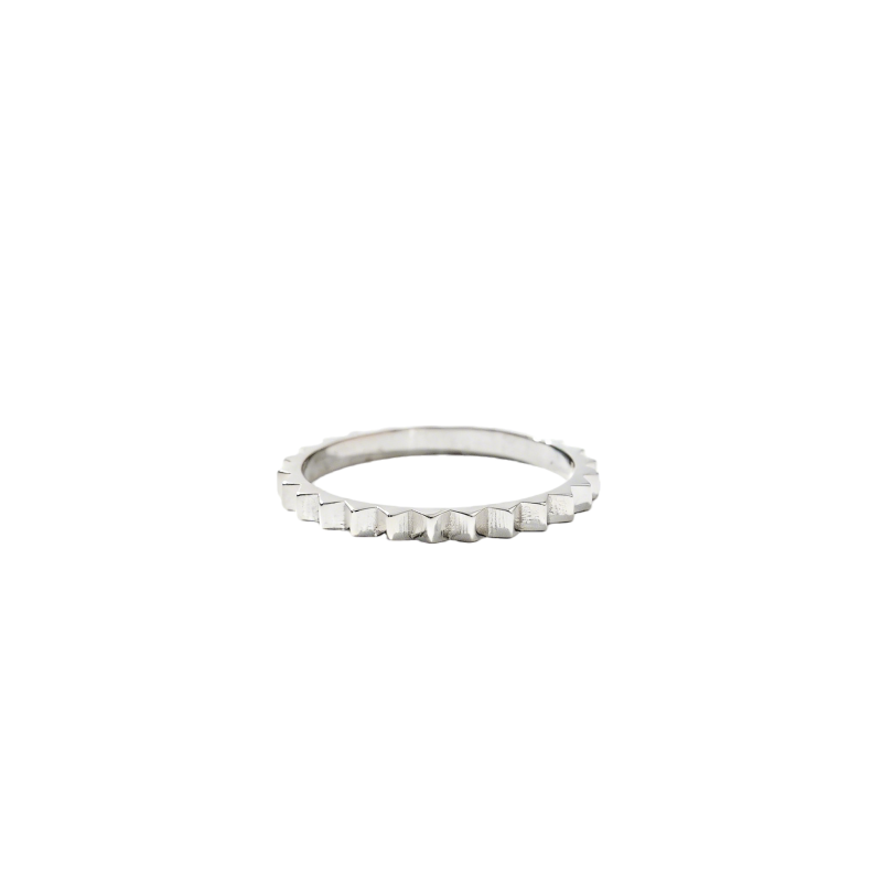 Bague en or blanc 14 carats sans pierre-1
