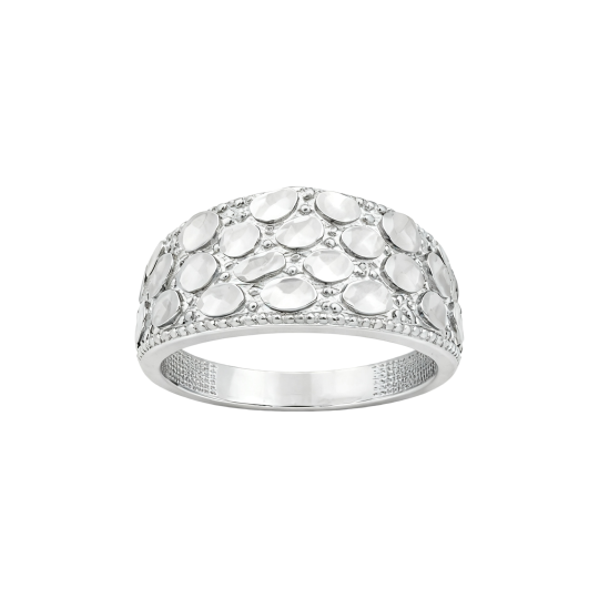 10K White Gold No Stone Ring for Men