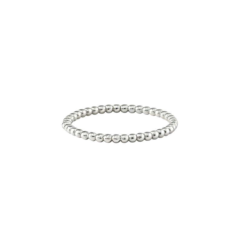 Anillo apilable de oro blanco de 10 quilates sin piedras.-8