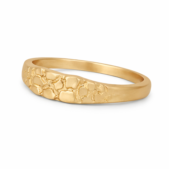 Anillo apilable de oro rosa de 18 quilates sin piedras-3