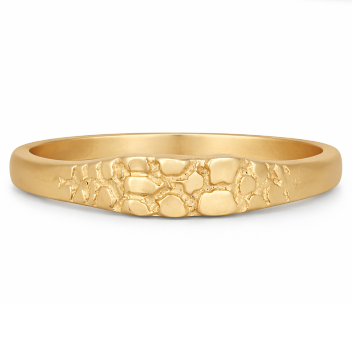 Anillo apilable de oro rosa de 18 quilates sin piedras-5