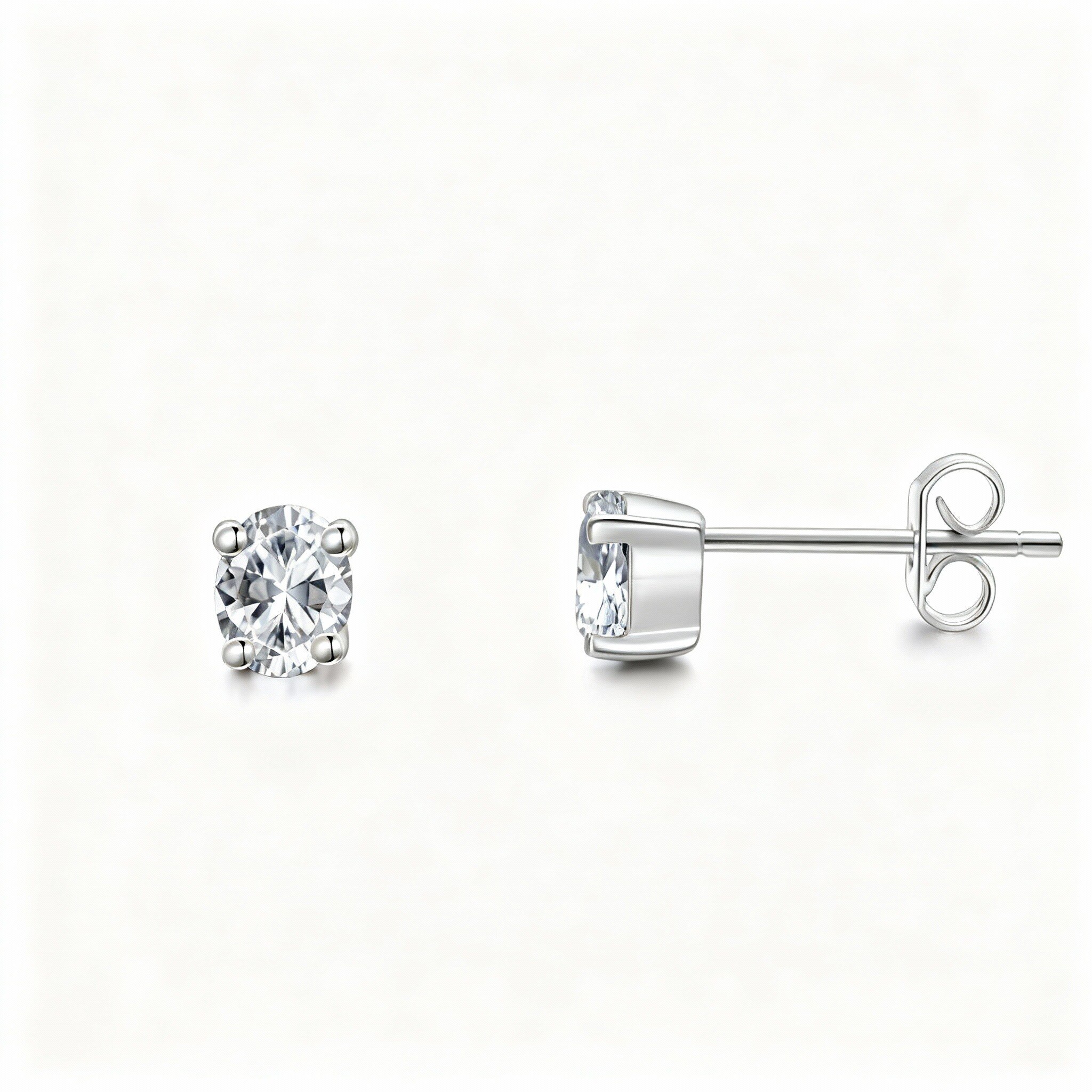 YFN Jewelry Oval Cut Crystal Stud Earrings