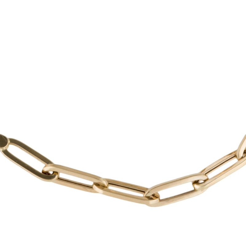 10K White Gold Paperclip Bracelet-3