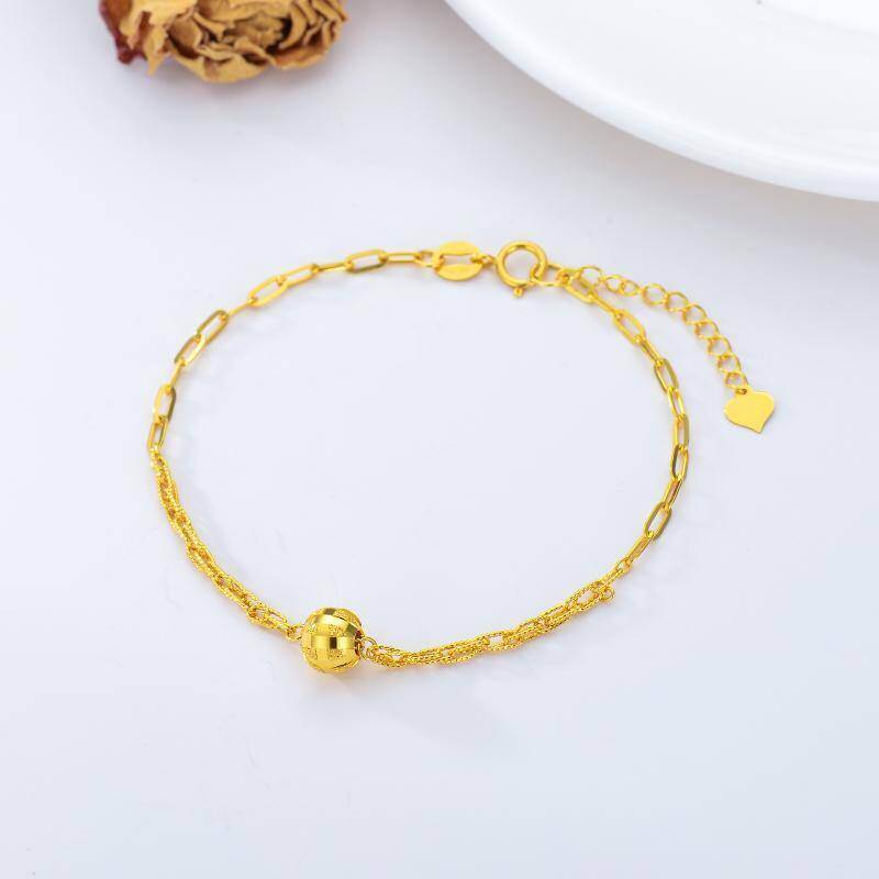 Pulsera de clip de oro rosa de 10 quilates-3