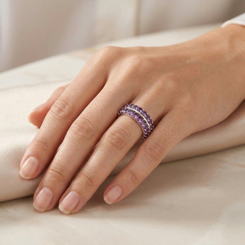 Bague en or blanc 18 carats, taille poire-2