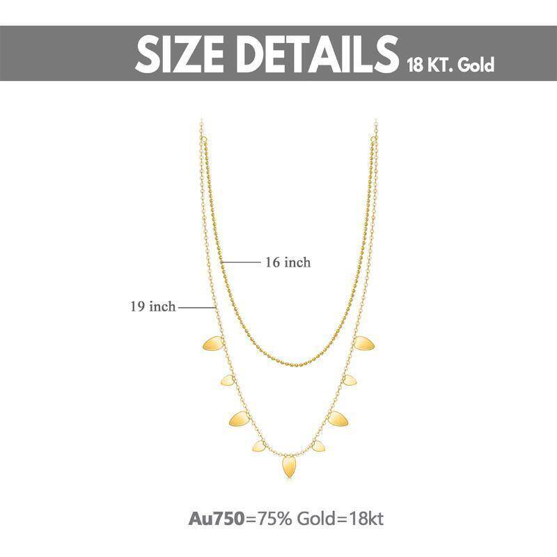 Collar con colgante de oro blanco de 14 quilates-3