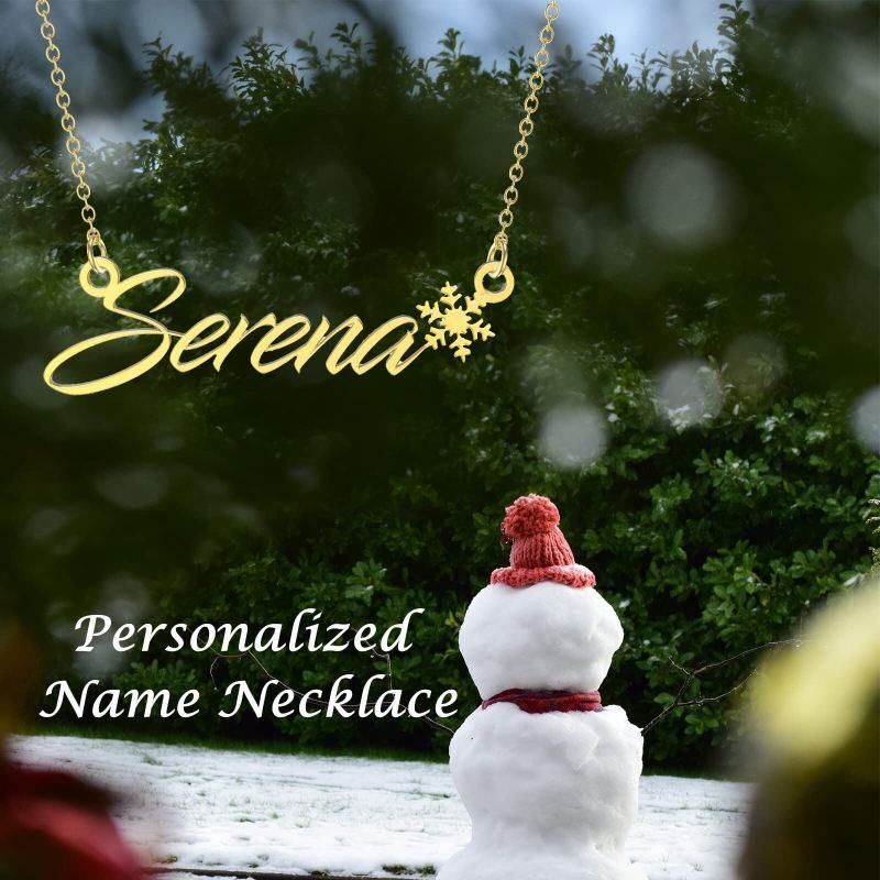 Colar com Pendente Clássico Personalizado com Nome em Ouro 10K-2