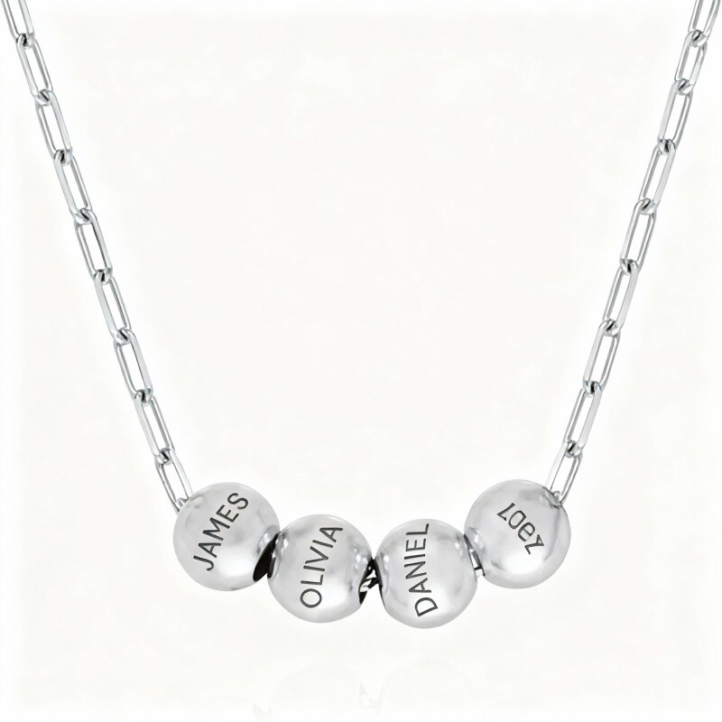 10K White Gold Personalized Classic Name Pendant Necklace-1
