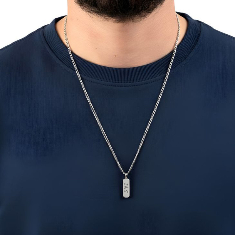 10K Rose Gold Personalized Classic Name Pendant Necklace-2