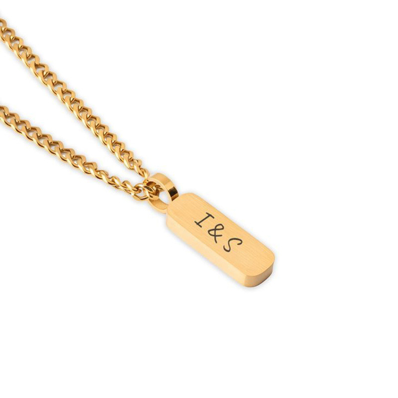 10K Rose Gold Personalized Classic Name Pendant Necklace-3