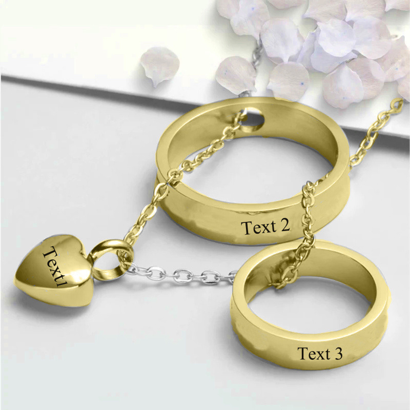 Collier urne funéraire en or blanc 14 carats avec gravure personnalisée-2