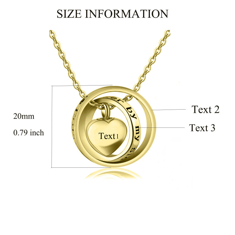 Collier urne funéraire en or blanc 14 carats avec gravure personnalisée-3